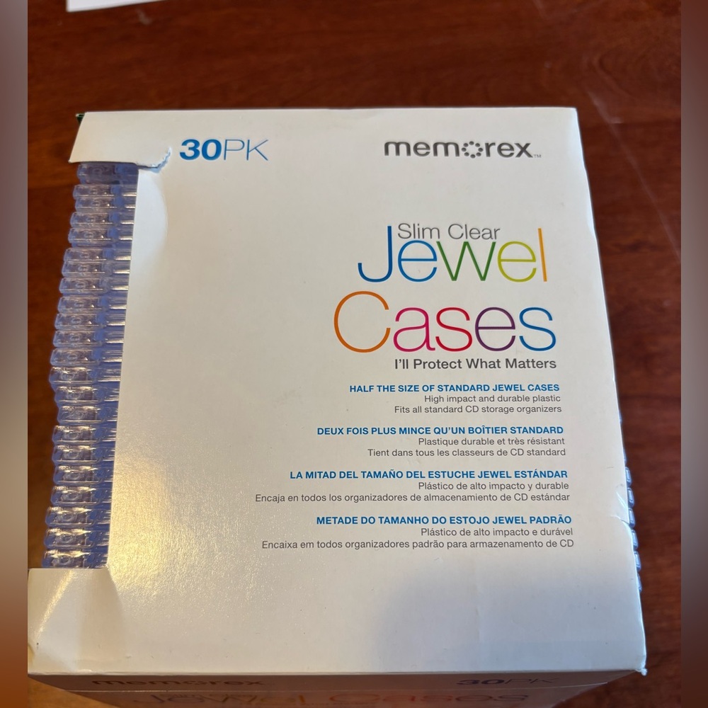 Memorex Jewel CD/DVD Clear Cases NIB